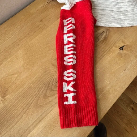 ❤️SOLD❤️ TORY BURCH SPORT MERINO WOOL APRES SKI SWEATER CROP CLASSIC OVERSIZED - Picture 4 of 12